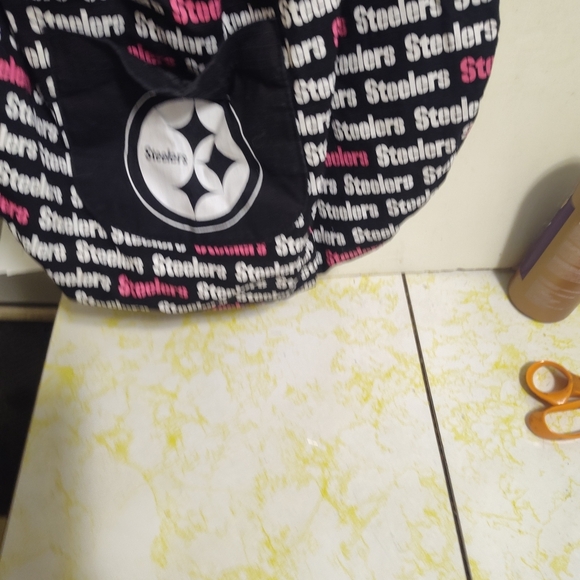 Stylish Black and Pink Steelers Hobo Bag - Picture 6 of 7